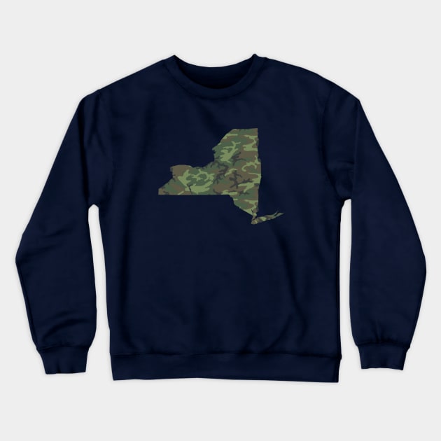 Camo Tee NY Crewneck Sweatshirt by GreenGuyTeesStore